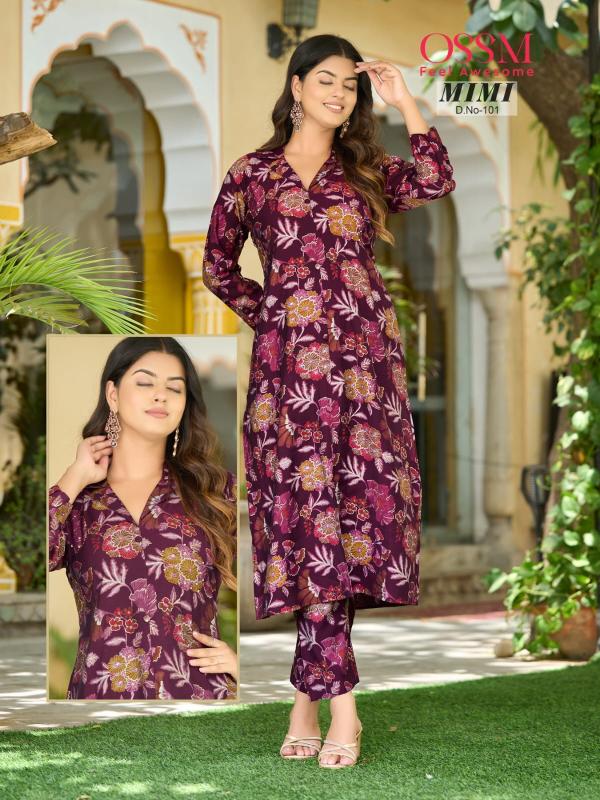 Ossm Mimi Vol 1 Fancy Kurti Style Co Ord Set Collection